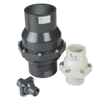 SCH80 plastic UPVC grey  check valve /plastic UPVC swing non return spring check valve pvc